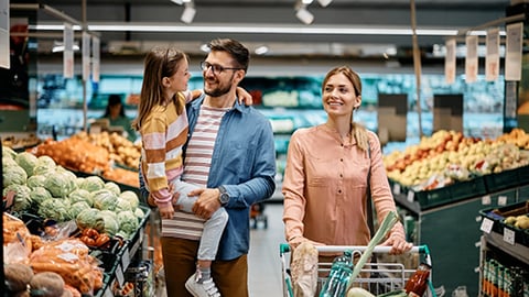 Family Shopping in Supermarket Teaser